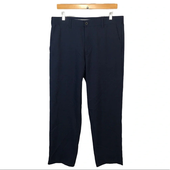 MJ495 Mens Izod Golf Straight Leg Performance Flat Front Chino Pants 33x32 - Picture 1 of 7